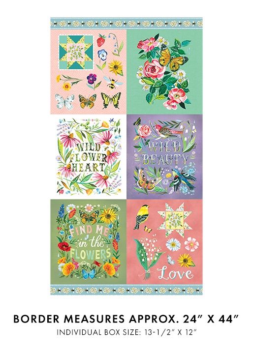 A Wildflower Heart Panel by Katie Daisy