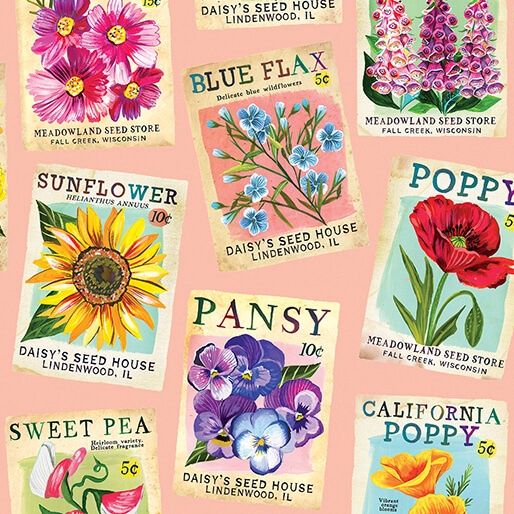 A Wildflower Heart Heritage Seedpacks Light Peach Jam by Katie Daisy