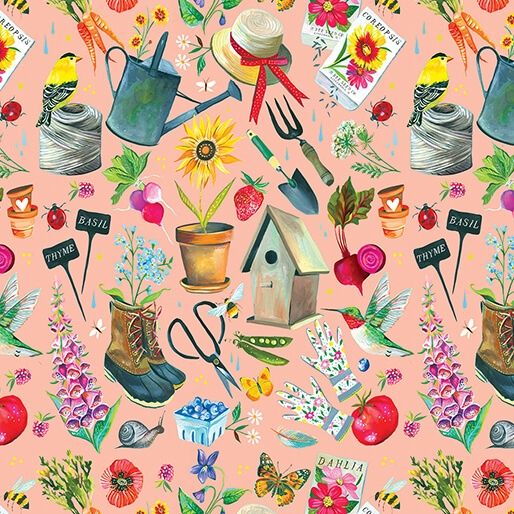 A Wildflower Heart Katie&#39;s Garden Light Peach Jam by Katie Daisy