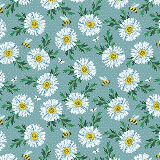 A Wildflower Heart Daisy Scatter Prairie Sky by Katie Daisy