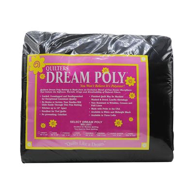 100% Poly Select Batting - Queen (108&quot; x 93&quot;), Black