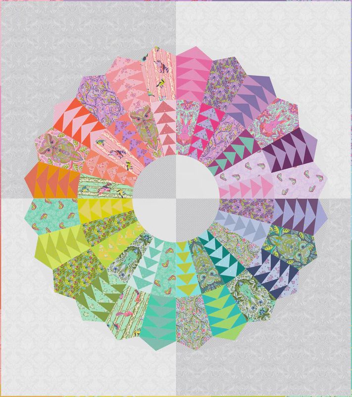 Moonlit Menagerie Quilt Kit Featuring Full Moon Forest II by Tula Pink