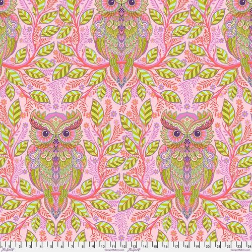 Full Moon Forest II Hootie Patootie in Honey by Tula Pink