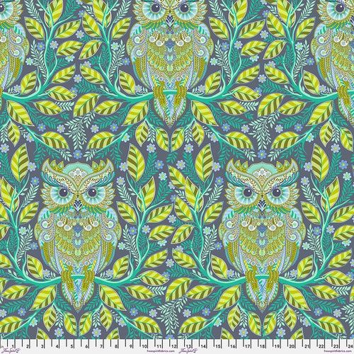 Full Moon Forest II Hootie Patootie in Starlight by Tula Pink