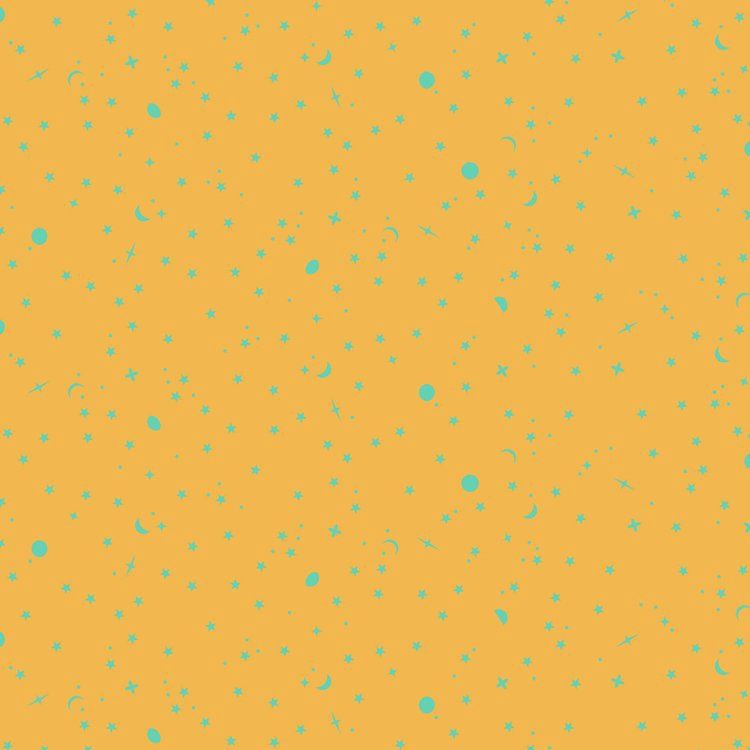 True Colors Space Sprinkles in Papaya by Tula Pink