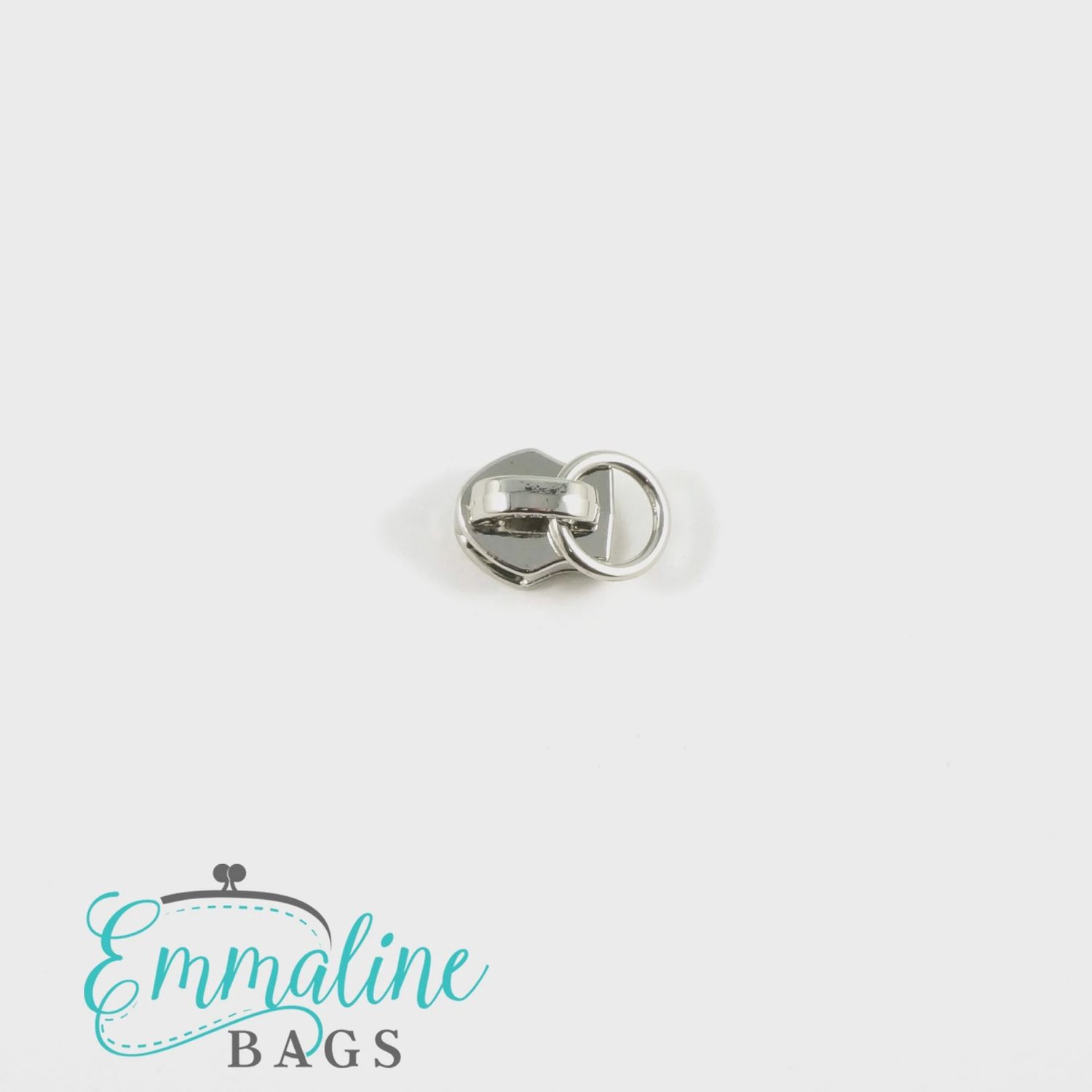 Zipper Slider with Attachment Ring - Size #5 - 1 Pull, Colour: Silver