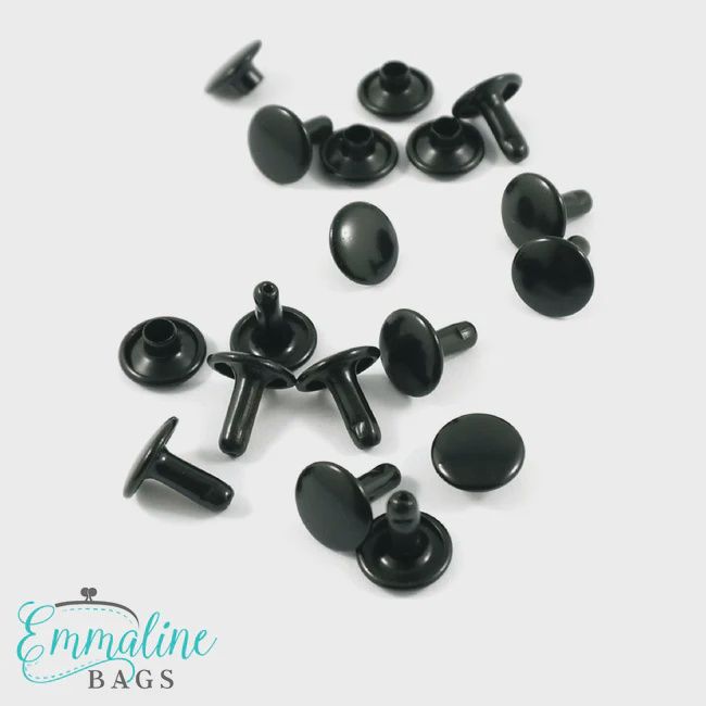 Double Cap Rivets - SM - 8mm Cap x 6mm Post - 1 Set