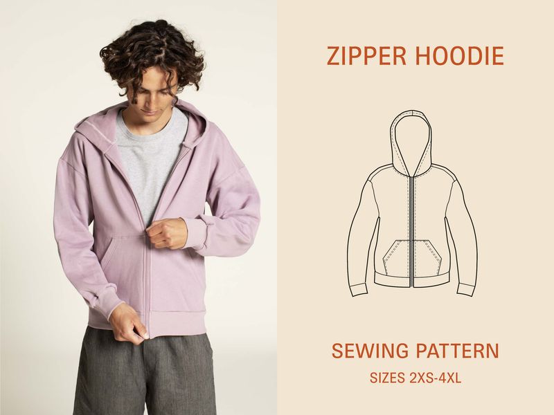 Wardrobe by Me - Zipper Hoodie - Paper Pattern
