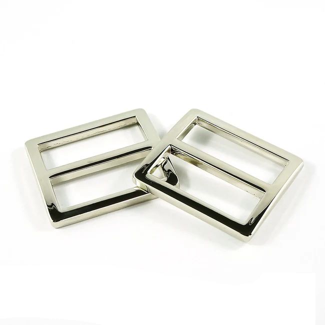 Flat Strap Sliders - 1&quot; (25mm) - 2 Pack, Finish: Nickel