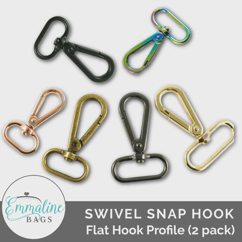 Swivel Snap Hooks: Flat Hook Profile (2 Pack) - 1&quot; (25mm)