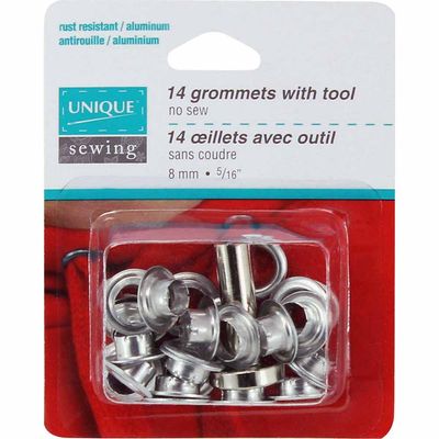 Gromments with Tool - 8mm (5/16&quot;) - 14 pcs
