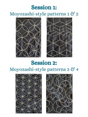 Sashiko Stitching Workshop: Moyozashi &amp;  Hitomezashi Styles