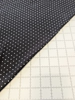 Bamboo Rayon Knit in Black/White Polka Dot Print