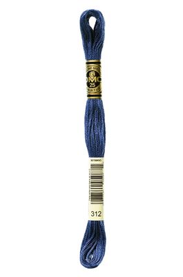 312 Midnight Blue DMC #117 6 Strand Embroidery Floss - 8m