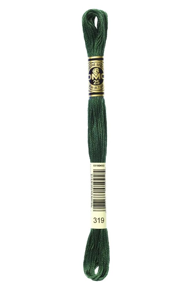319 Shaded Green DMC #117 6 Strand Embroidery Floss - 8m