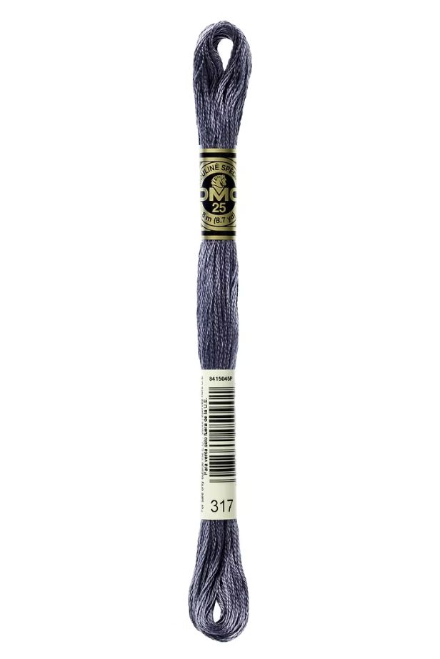 317 Metallic Steel DMC #117 6 Strand Embroidery Floss - 8m