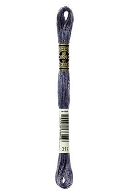 317 Metallic Steel DMC #117 6 Strand Embroidery Floss - 8m