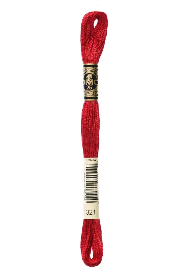 321 Metallic Carmine Red DMC #117 6 Strand Embroidery Floss - 8m