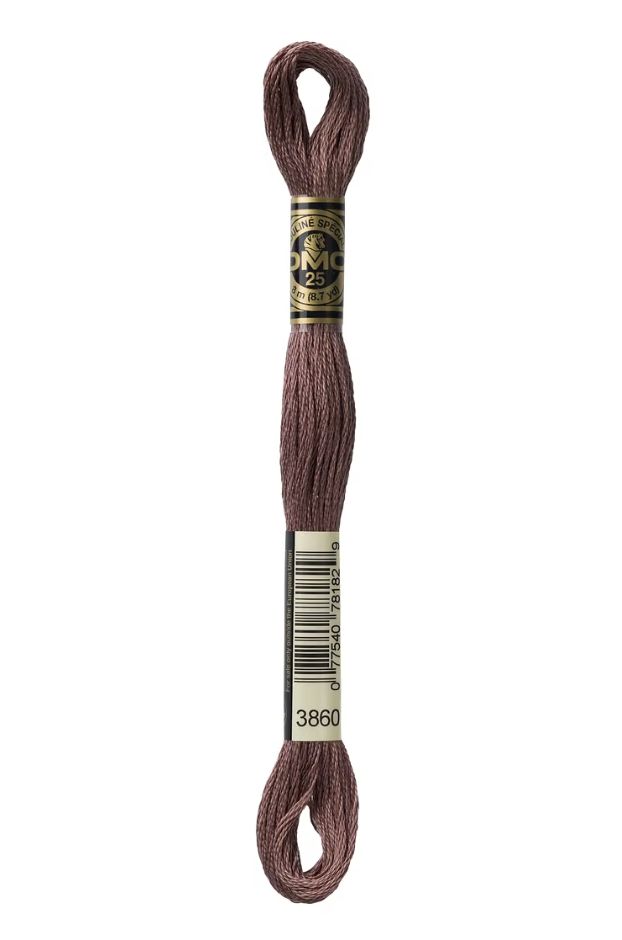 3860 Dark Taupe DMC #117 6 Strand Embroidery Floss - 8m