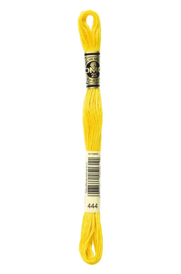 444 Bright Yellow DMC #117 6 Strand Embroidery Floss - 8m