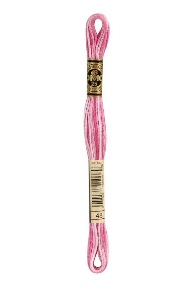 48 Indian Rose Ombre DMC #117 6 Strand Embroidery Floss - 8m