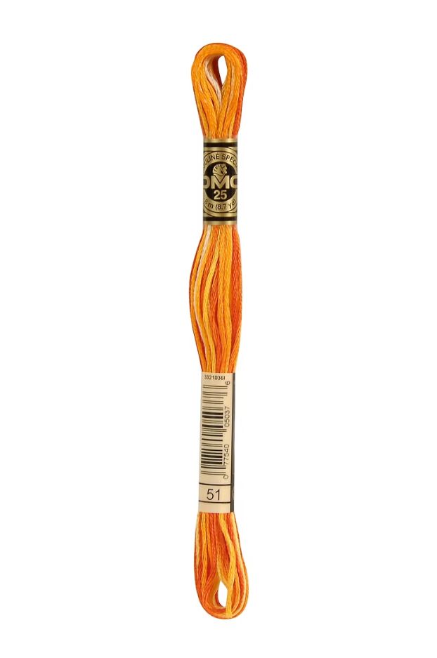 51 Pumpkin Ombre DMC #117 6 Strand Embroidery Floss - 8m
