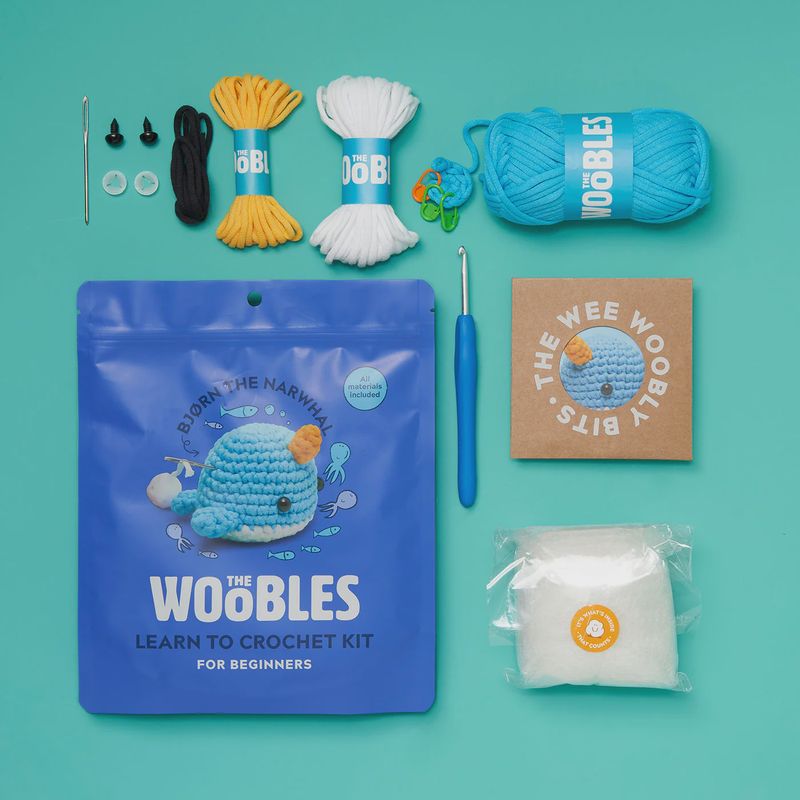The Woobles Bjørn the Narwhal Crochet Kit