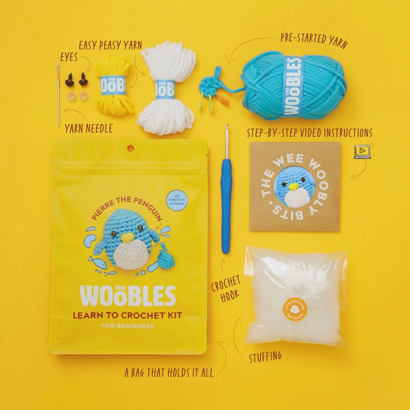 The Woobles Pierre the Penguin Crochet Kit