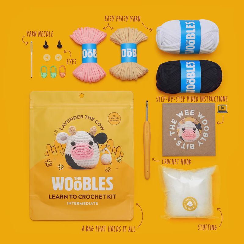 The Woobles Lavender the Cow Crochet Kit