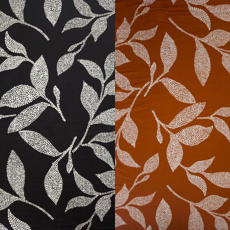 Gabriella Viscose Twill - Dotted Leaves Digital Print -
