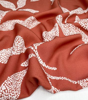 Gabriella Viscose Twill - Dotted Leaves Digital Print -