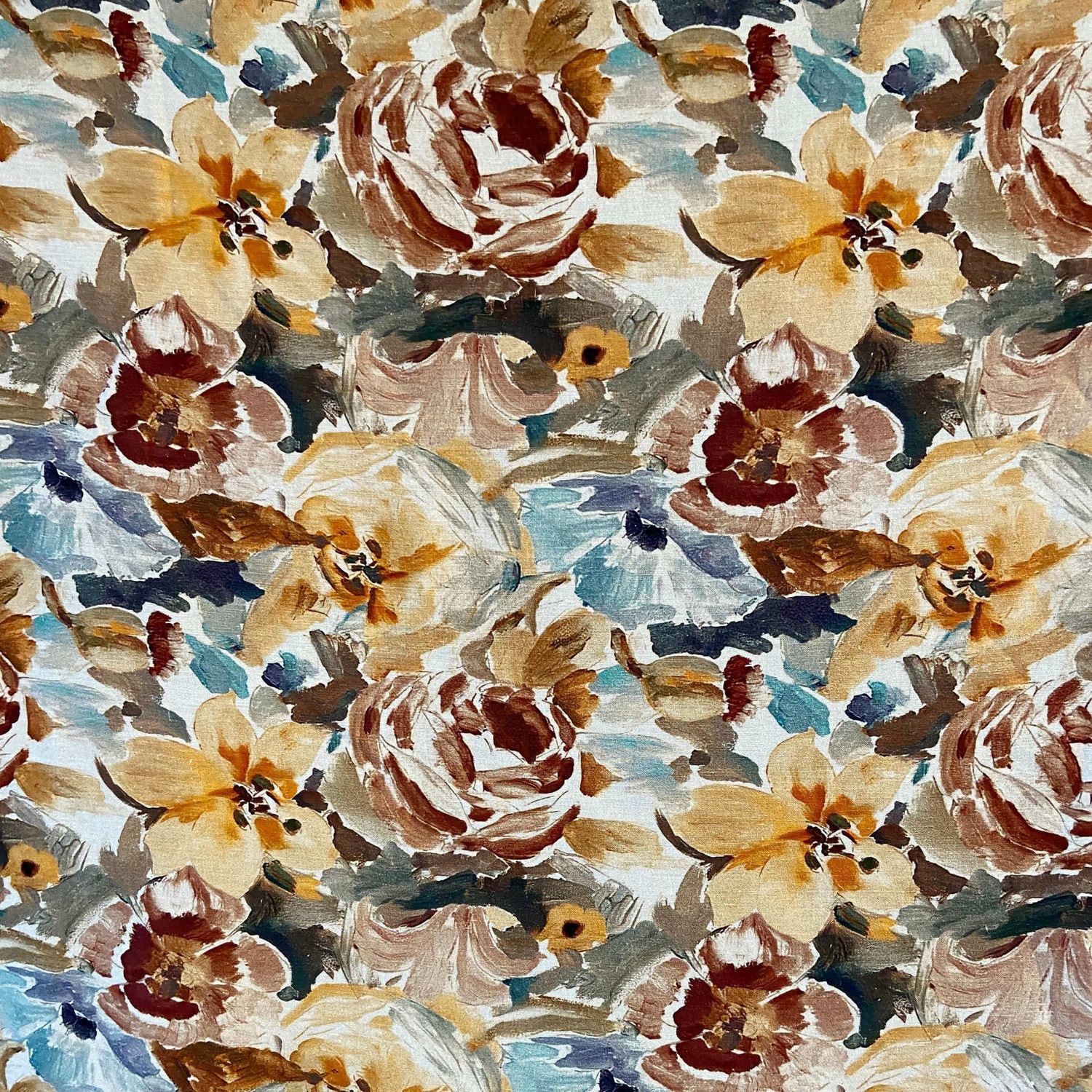 Aurora in Copper Floral Linen/Viscose