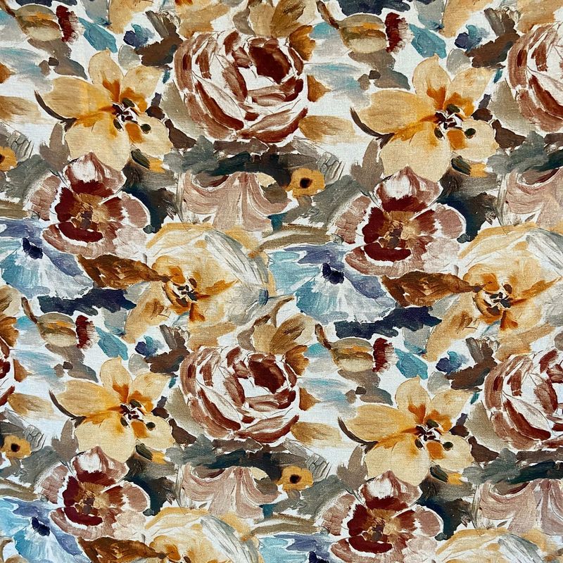 Aurora in Copper Floral Linen/Viscose