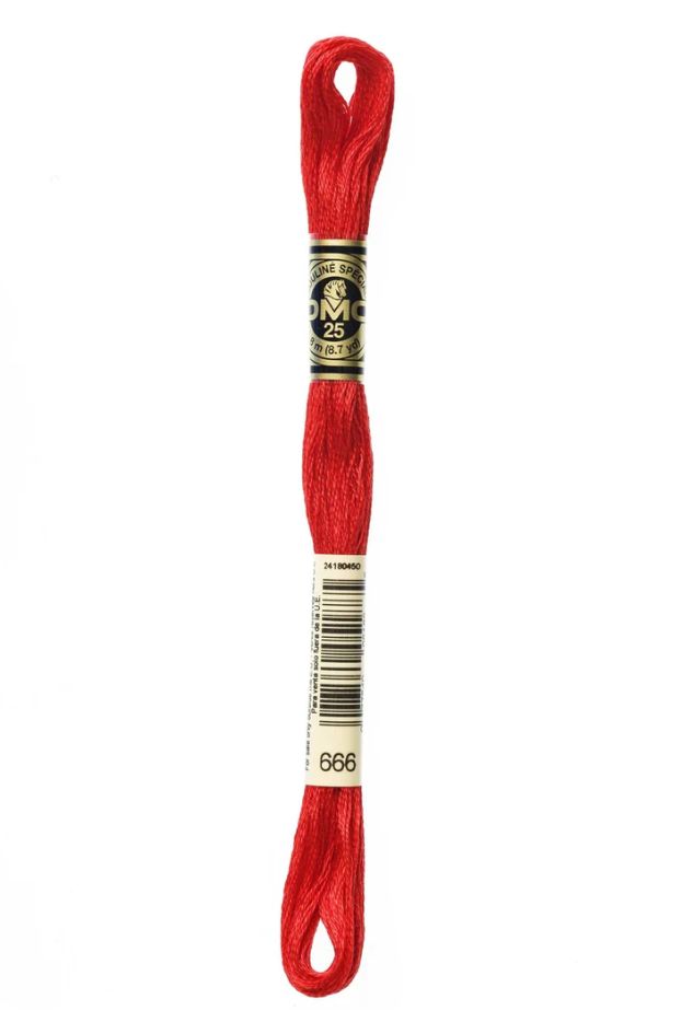 666 Scarlet DMC #117 6 Strand Embroidery Floss - 8m