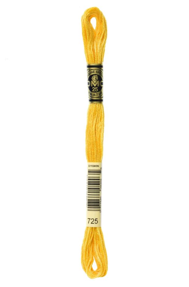 725 Buttercup DMC #117 6 Strand Embroidery Floss - 8m