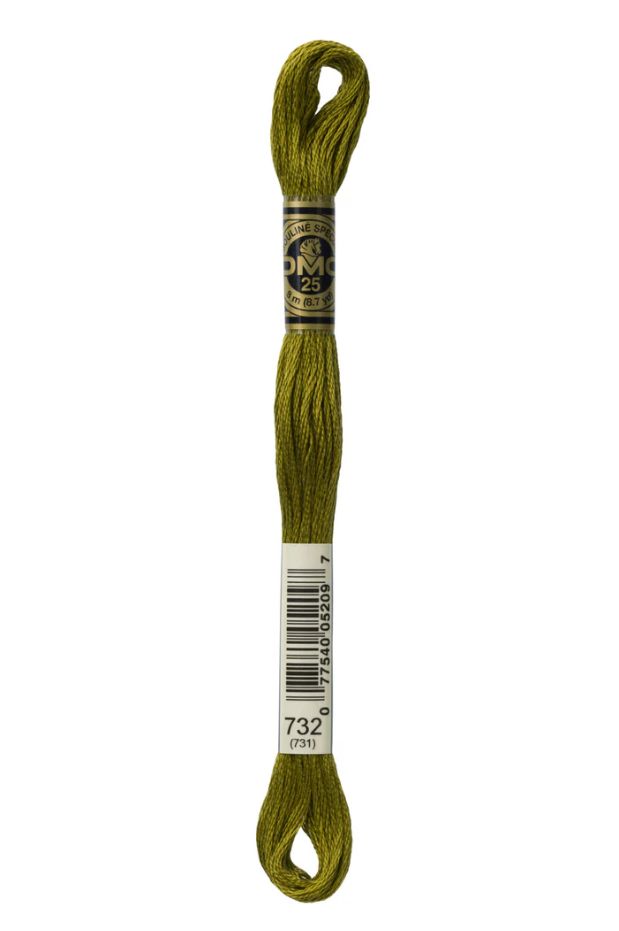 732 Light Bronzed Green DMC #117 6 Strand Embroidery Floss - 8m
