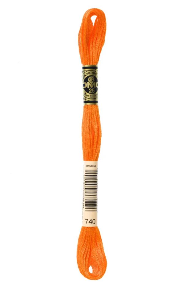 740 Orange Papaya DMC #117 6 Strand Embroidery Floss - 8m