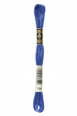 798 Cobalt Blue DMC #117 6 Strand Embroidery Floss - 8m