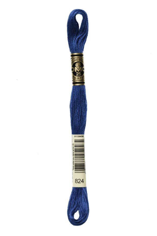 824 Marine Blue DMC #117 6 Strand Embroidery Floss - 8m