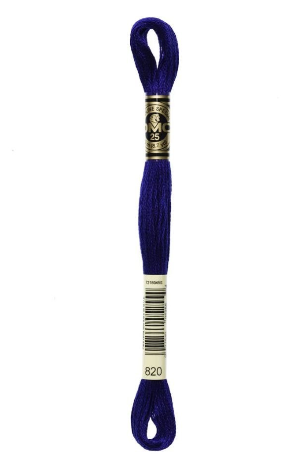 820 Royal Blue DMC #117 6 Strand Embroidery Floss - 8m