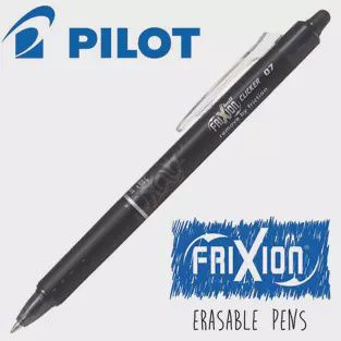 FriXion Heat Erase Clicker Pen, Colour: Black