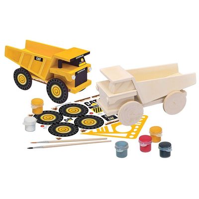 CAT Dump Truck Wood Painting Set