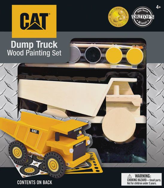 CAT Dump Truck Wood Painting Set