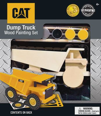 CAT Dump Truck Wood Painting Set