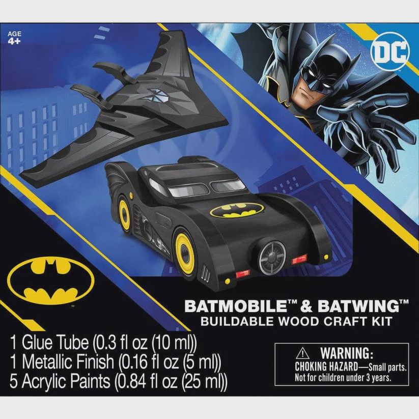 Batmobile &amp; Batwing Wood Craft Kit