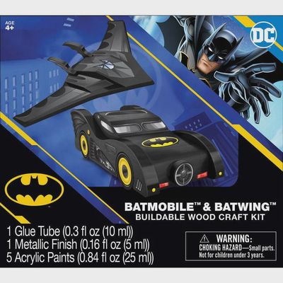 Batmobile &amp; Batwing Wood Craft Kit