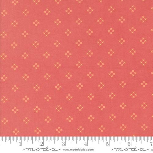 Sherbet Sunshine Flannel Diamond X in Strawberry by Corey Yoder