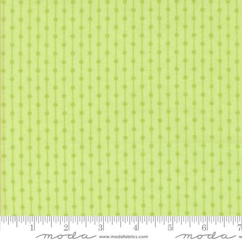 Sherbet Sunshine Flannel Dots and Stripes in Honeydew by Corey Yoder