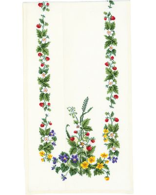 Permin Strawberry Table Runner Cross Stitch Kit - Perminlan