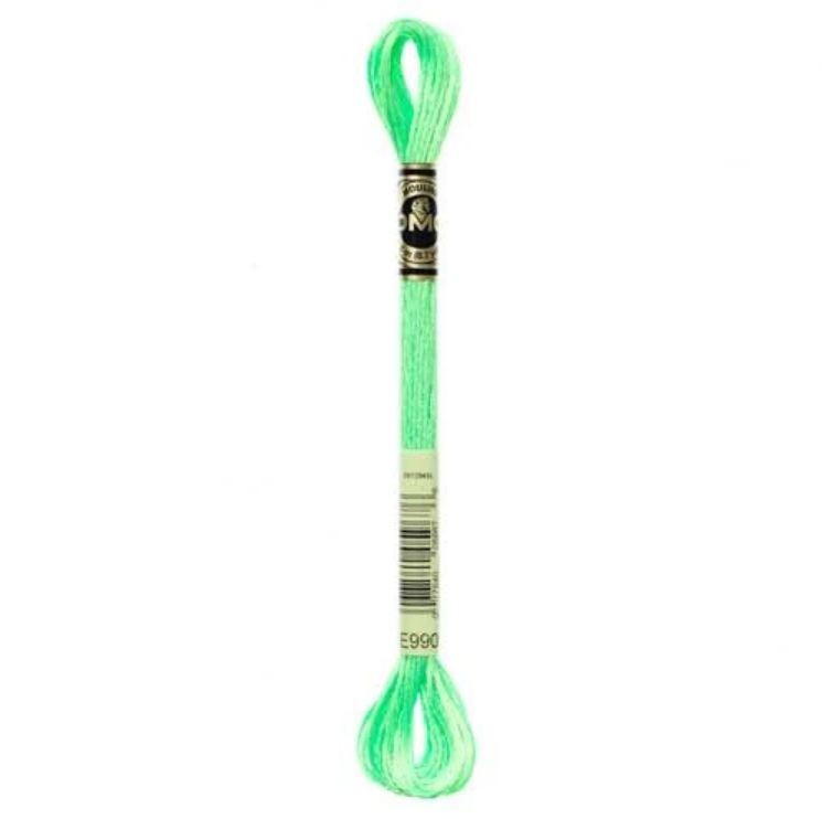E990 Neon Green DMC #317W Light Effects Floss - 8m